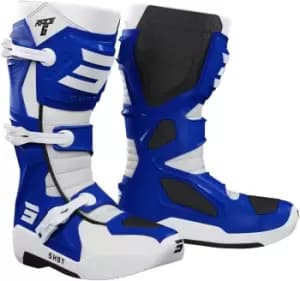 Shot Race 6 Motocross Boots, white-blue, Size 45, white-blue, Size 45