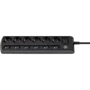 Brennenstuhl 1153110116 Power strip (+ switch) 6x Black PG connector