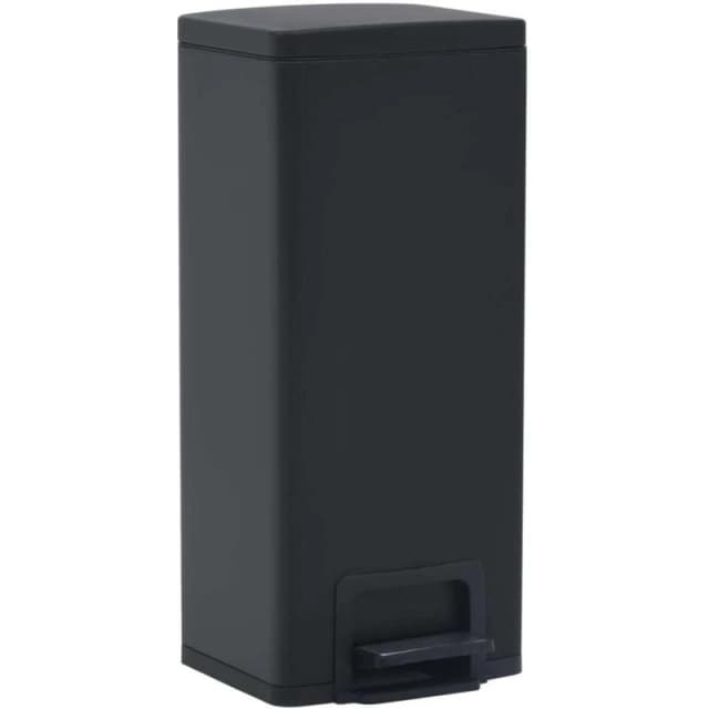 VIDAXL Vidaxl - Dustbin with Pedal Anti-fingerprint 30L Black Stainless Steel 8720286320907