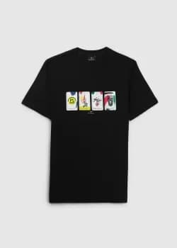 Paul Smith Mens Reg Fit T-Shirt Ps Tarot In Black
