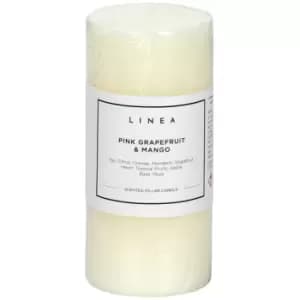 Linea Scented Pillar Pink Scented Candle