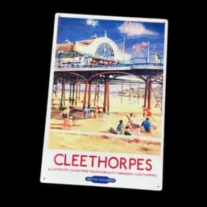 British Railways Retro Advertising Cleethorpes Vintage Metal Sign