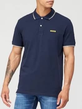 Jack & Jones London Rubber Logo Polo Shirt - Navy
