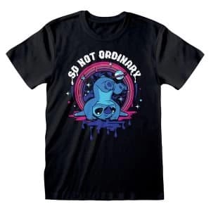 Disney - Lilo & Stitch Not Ordinary Unisex Large T-Shirt - Black