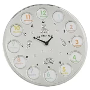 Two Tone My First Year Clock