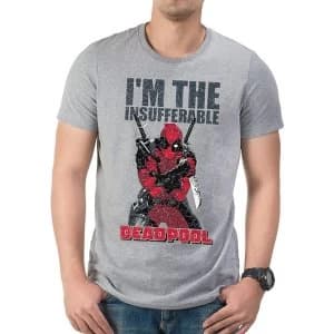 Deadpool - Im The Insufferable Mens Small T-Shirt - Grey