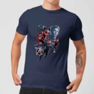 Avengers: Endgame Shield Team Mens T-Shirt - Navy - L
