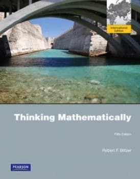 Thinking Mathematically by Robert F. Blitzer Paperback