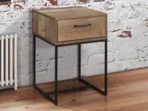 Birlea Urban Rustic 1 Drawer Small Narrow Bedside Cabinet Flat Packed