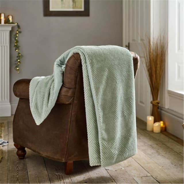 The Lyndon Company Burghley Throw - 130x170cm Green unisex One Size