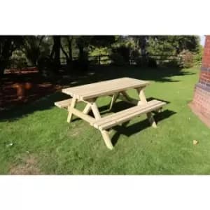 Deluxe A-Frame Picnic Table, traditional wooden picnic bench