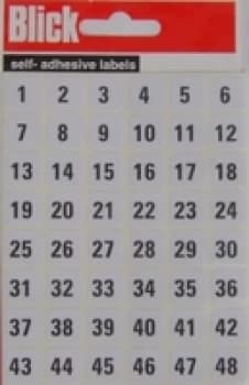 Blick White Black 00-99 Labels Pack of 2880 RS016250