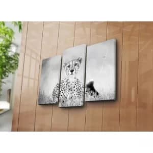 3NATPAT-18 Multicolor Decorative Canvas Painting (3 Pieces)