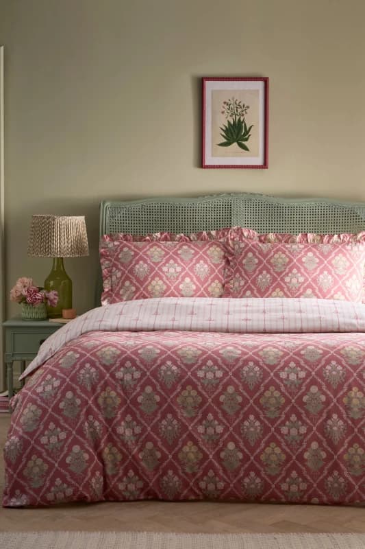 Appletree Aurelia Cotton Duvet Cover Bedding Set Pink