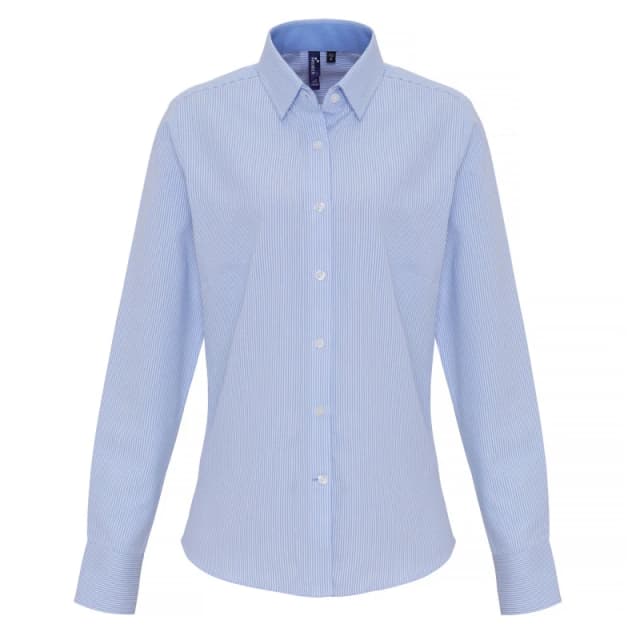 Premier Cotton Rich Oxford Stripe Blouse White female