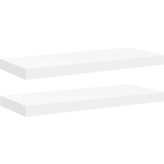 VIDAXL Floating Wall Shelves 2 pcs White 60x23.5x3.8cm MDF vidaXL 8720286074435