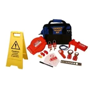 Large Lockout Tagout Kit- for electrical and mechanical lockout tasks - Supplied in kit bag