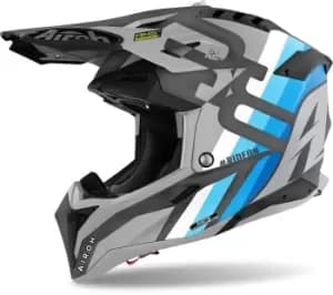 Airoh Aviator 3 Rainbow Carbon Motocross Helmet, black-grey, Size 2XL, black-grey, Size 2XL