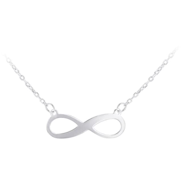 Be You 9ct White Gold Infinity Necklace White Gold female 16-18in