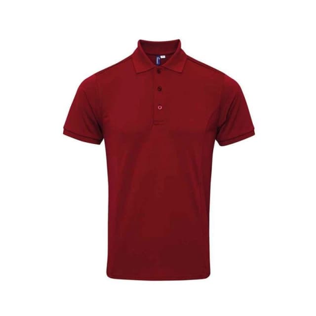 Premier Premier Men Coolchecker Plus Piqu Polo Shirt in Burgundy Size: Small Burgundy S Male 5063527592248