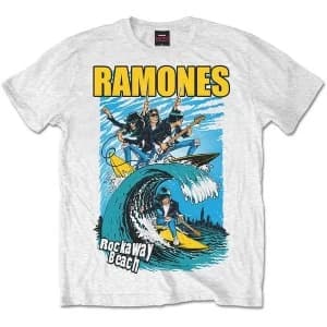 Ramones - Rockaway Beach Unisex Large T-Shirt - White