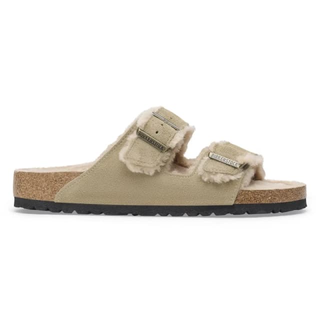 Birkenstock Suede leather and fur sandals Birkenstock Arizona Shearling Beige Unisex 43
