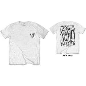 Korn - Scratched Type Mens Large T-Shirt - White
