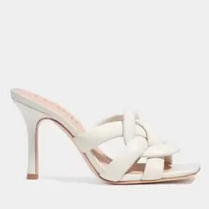 Coach Womens Kellie Leather Heeled Sandals - Chalk - UK 4