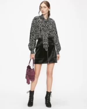 Vinyl Utility Mini Skirt