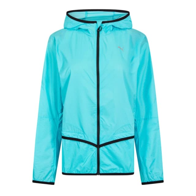 Puma (3) Hooded Lightweight Jacket Womens Blue female 10 (S)