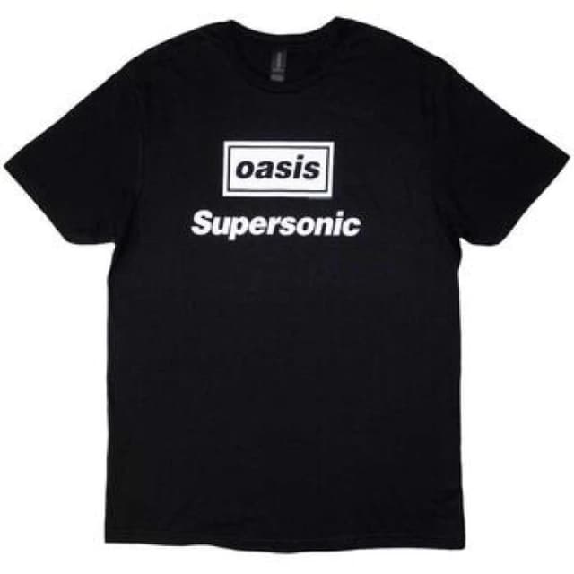 Oasis Oasis Men Supersonic Title T-Shirt in Black Size: Small Black S Male 5063574401524
