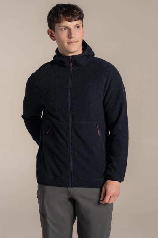 Craghoppers Mens Compresslite Fleece Hooded Jacket in Black Size: 2XL Black Male 2XL