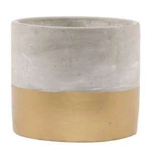 Sass & Belle Tuva Gold Dip Cement Planter