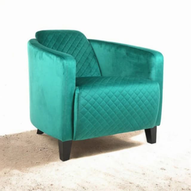 86Cm Seagrass Colour Velvet Armchair