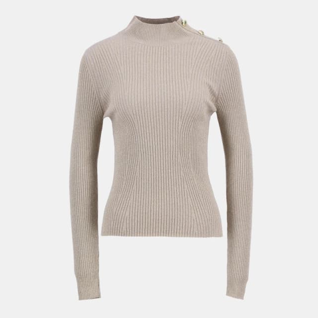 Barbour International Stella Ribbed Jumper Oat female 12 (M)