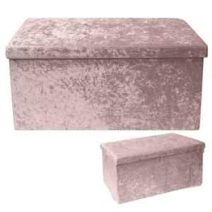 Large Pink Velvet Folding Box