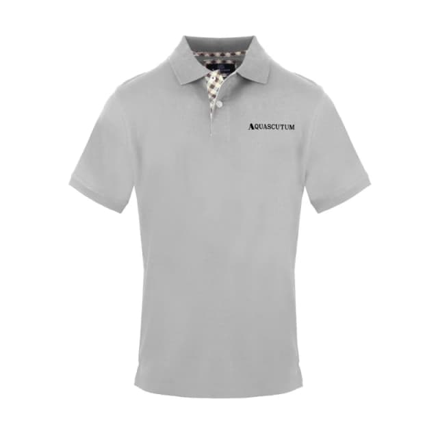 Aquascutum Mens Polo Short Sleeve Polo Shirt - Grey Male S