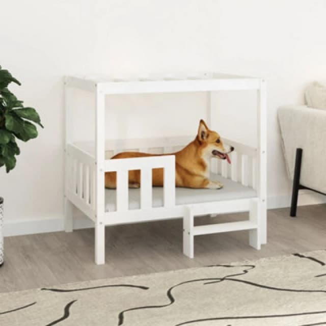 VIDAXL Vidaxl - Dog Bed White 95.5x73.5x90cm Solid Wood Pine 822383