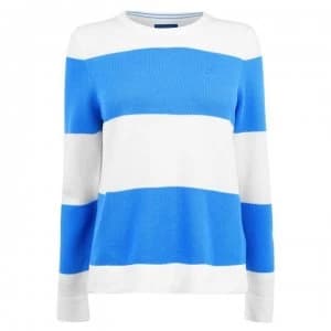 Gant Block Stripe Long Sleeve T-Shirt - 445 Pacif Blue