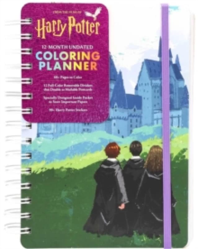 Harry Potter 12-Month Undated Coloring Planner Spiral bound