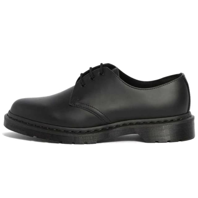 Dr. Martens 1461 3-Eyelet Mono Smooth Leather Unisex Shoes - Black - Size:UK 3