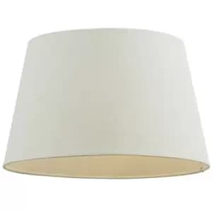 10" Inch Round Tapered Drum Lamp Shade Ivory Linen Fabric Cover Simple Elegant
