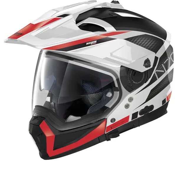 Nolan N70-2 X Earthquake 49 Metal White ECE 22.06 Multi Helmet Size M