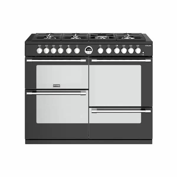 Stoves Sterling ST STER S1100DF MK22 BK 100cm Dual Fuel Range Cooker - Black - A Rated