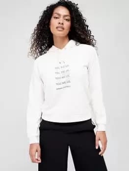 Armani Exchange Organic You Me Us Hoodie - Cream Size M Women