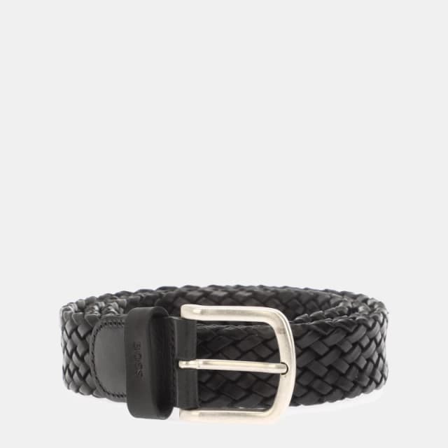 Boss Mens Sash Leather Belt Black male 32R (85cm)