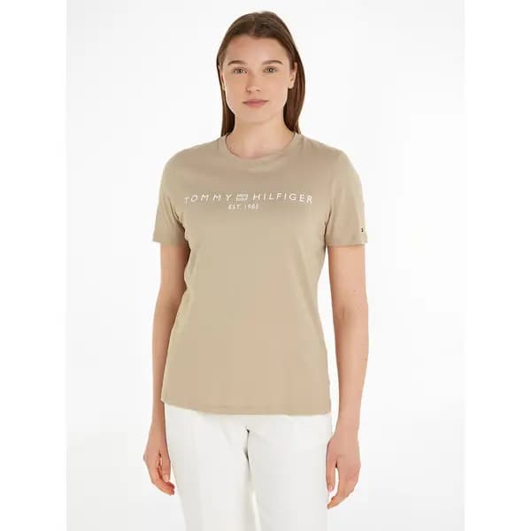 Cotton Logo T-Shirt with Crew Neck and Short Sleeves