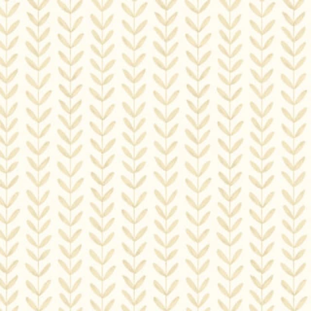 Hoopla Walls Ditsy Leaf Stripe Hay Wallpaper