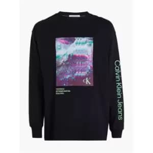 Calvin Klein Jeans Hyper Real Landscape Ls Tee - Black