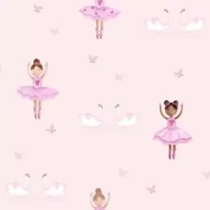 Holden Decor Ballerina Pink Wallpaper